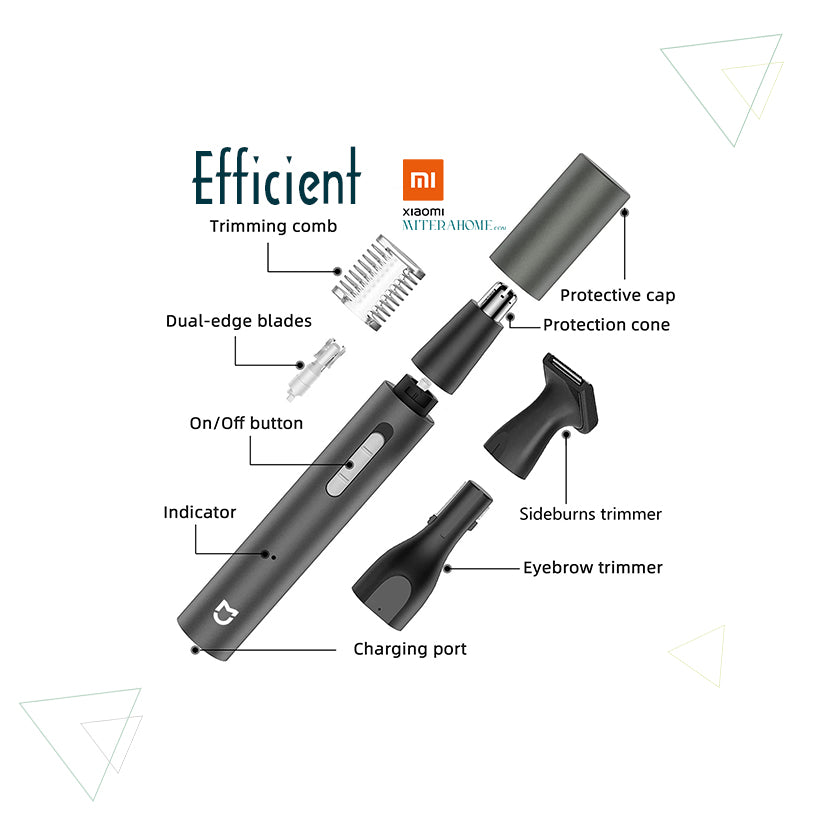 2024's Essential Grooming Tool: Xiaomi Mijia Electric Nose & Ear Hair Trimmer - Effortlessly Manage Nose, Ear, and Facial Hair with Precision.